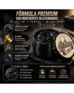 Qmen Gel Fijador Negro 250 ml
