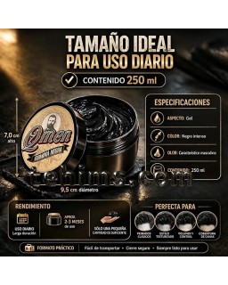 Qmen Gel Fijador Negro 250 ml