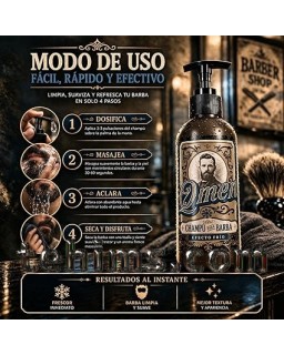 Qmen Champú para Barba Efecto Frio 250ml