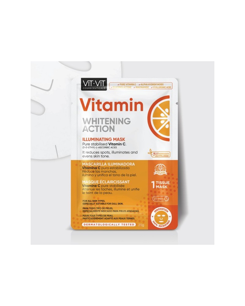 Vitamina C Mascarilla Facial Hidratante Iluminadora