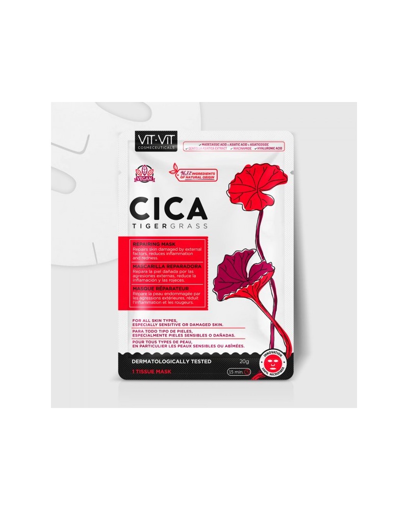 Cica Tigergrass Mascarilla Facial Hidratante Reparadora